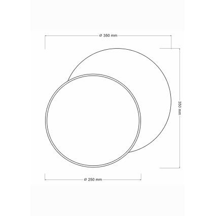 Brilagi - Zidna svjetiljka CIRCLES 1xE27/60W/230V Ø 35 cm kremasta/siva