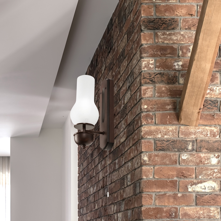 Brilagi - Zidna svjetiljka COTTAGE 1xE14/40W/230V bukva/bijela