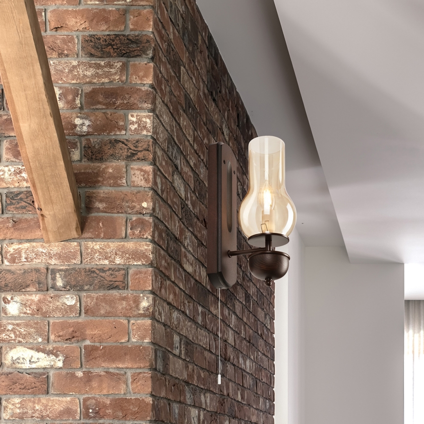 Brilagi - Zidna svjetiljka COTTAGE 1xE14/40W/230V bukva/smeđa