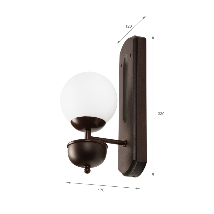 Brilagi - Zidna svjetiljka COTTAGE 1xG9/40W/230V bukva/bijela