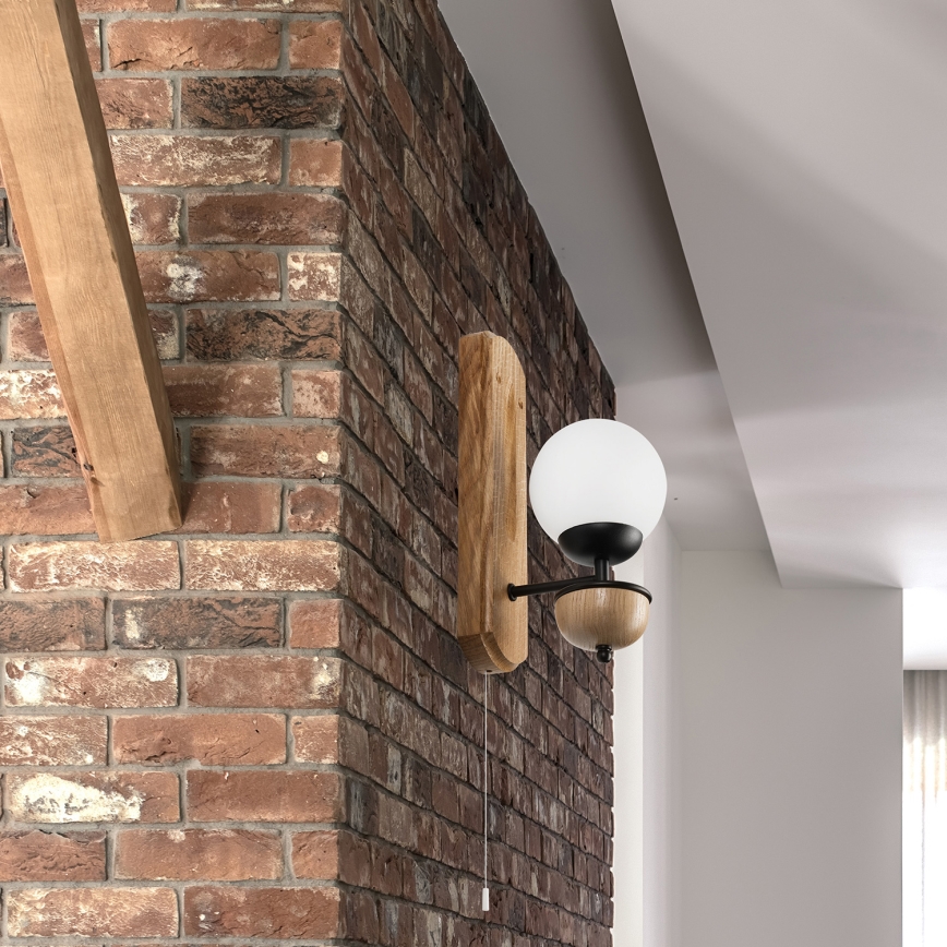 Brilagi - Zidna svjetiljka COTTAGE 1xG9/40W/230V hrast/bijela