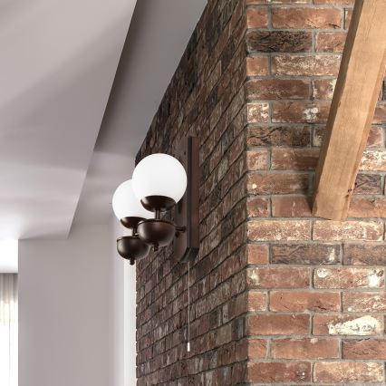 Brilagi - Zidna svjetiljka COTTAGE 2xG9/40W/230V bukva/bijela