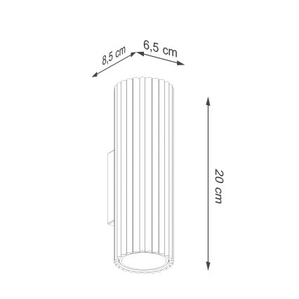 Brilagi - Zidna svjetiljka CRESTO 2xGU10/10W/230V 20 cm crvena