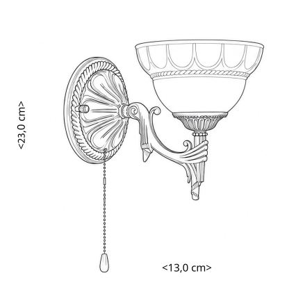 BRILAGI - Zidna svjetiljka DAHLIA 1xE27/40W/230V mesing