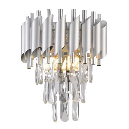 Brilagi - Zidna svjetiljka ECLIPSE 2xE14/10W/230V srebrna