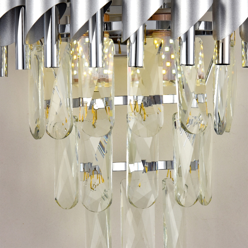 Brilagi - Zidna svjetiljka ECLIPSE 2xE14/10W/230V srebrna