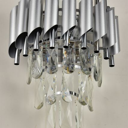 Brilagi - Zidna svjetiljka ECLIPSE 2xE14/10W/230V srebrna