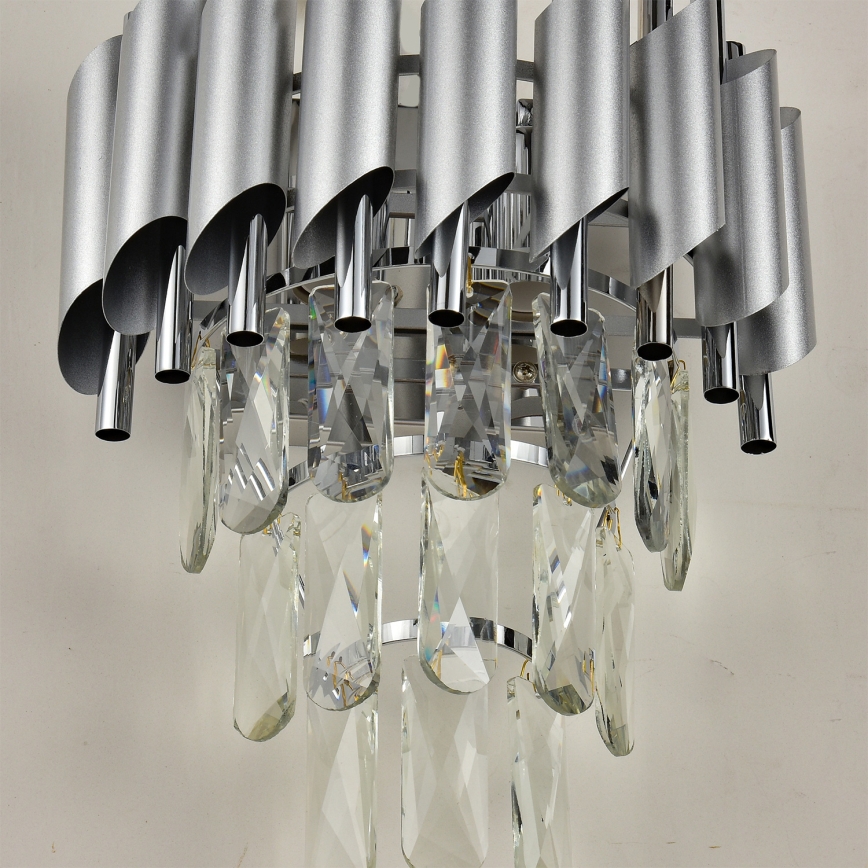 Brilagi - Zidna svjetiljka ECLIPSE 2xE14/10W/230V srebrna