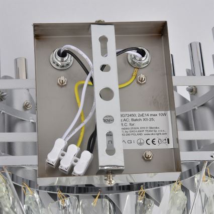 Brilagi - Zidna svjetiljka ECLIPSE 2xE14/10W/230V srebrna