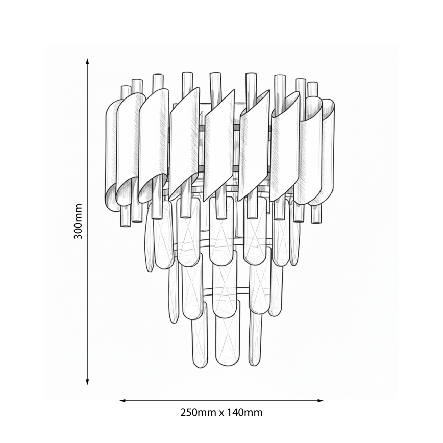 Brilagi - Zidna svjetiljka ECLIPSE 2xE14/10W/230V srebrna