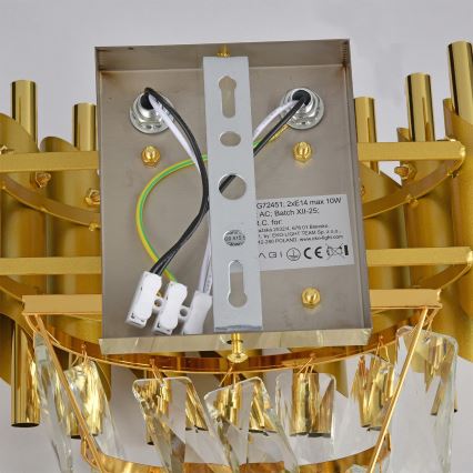 Brilagi - Zidna svjetiljka ECLIPSE 2xE14/10W/230V zlatna