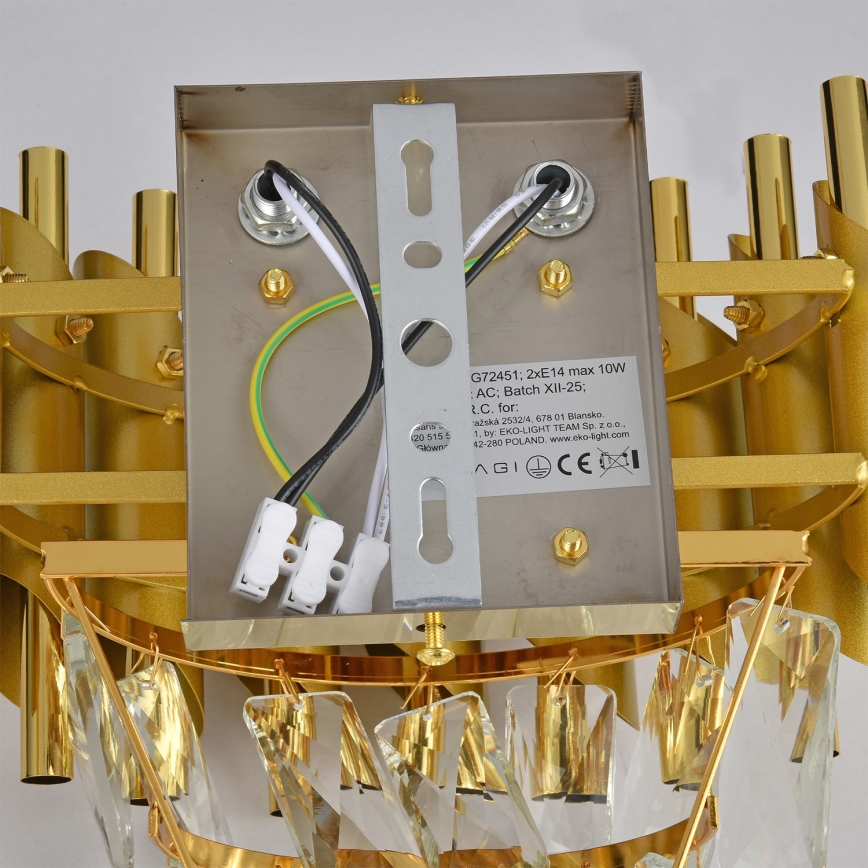 Brilagi - Zidna svjetiljka ECLIPSE 2xE14/10W/230V zlatna