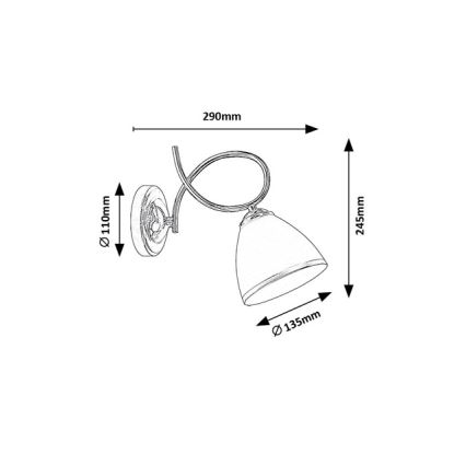 Brilagi - Zidna svjetiljka FRED 1xE27/60W/230V sjajni krom