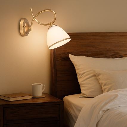 Brilagi - Zidna svjetiljka FRED 1xE27/60W/230V zlatna