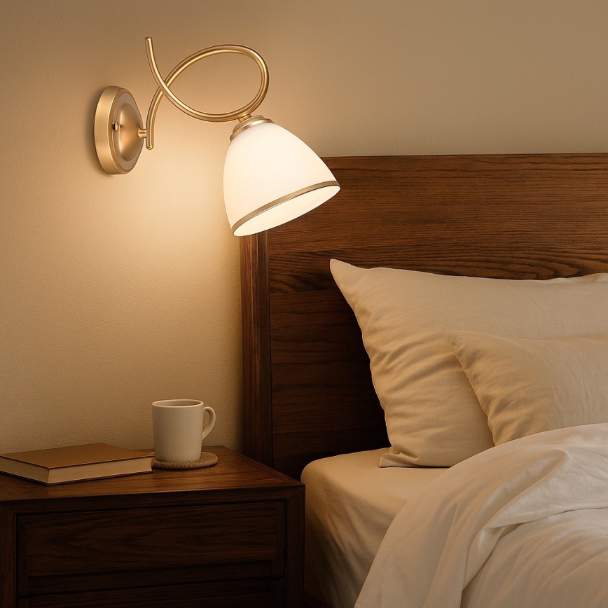 Brilagi - Zidna svjetiljka FRED 1xE27/60W/230V zlatna