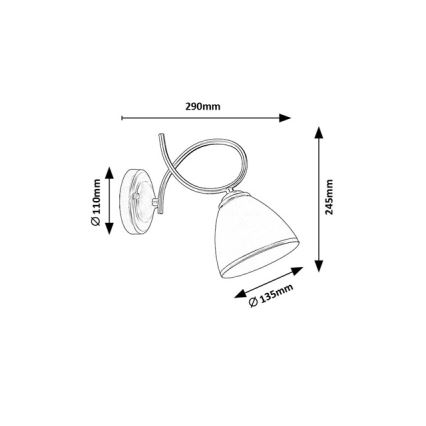 Brilagi - Zidna svjetiljka FRED 1xE27/60W/230V zlatna