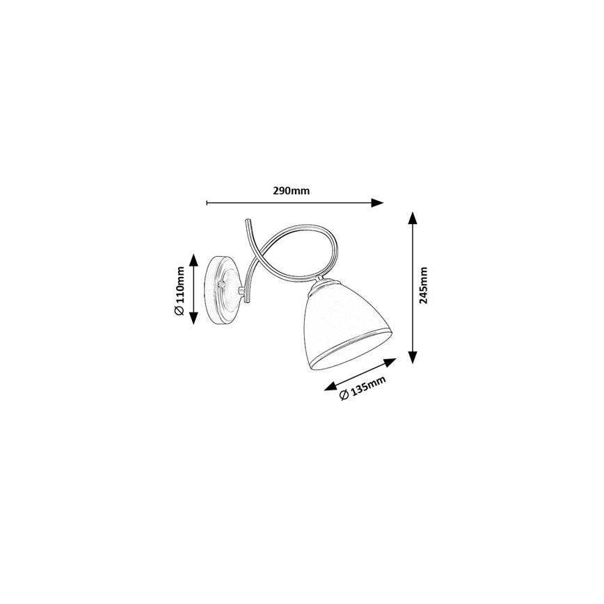 Brilagi - Zidna svjetiljka FRED 1xE27/60W/230V zlatna
