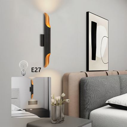 Brilagi - Zidna svjetiljka KALMAR 2xE27/40W/230V crna/brončana