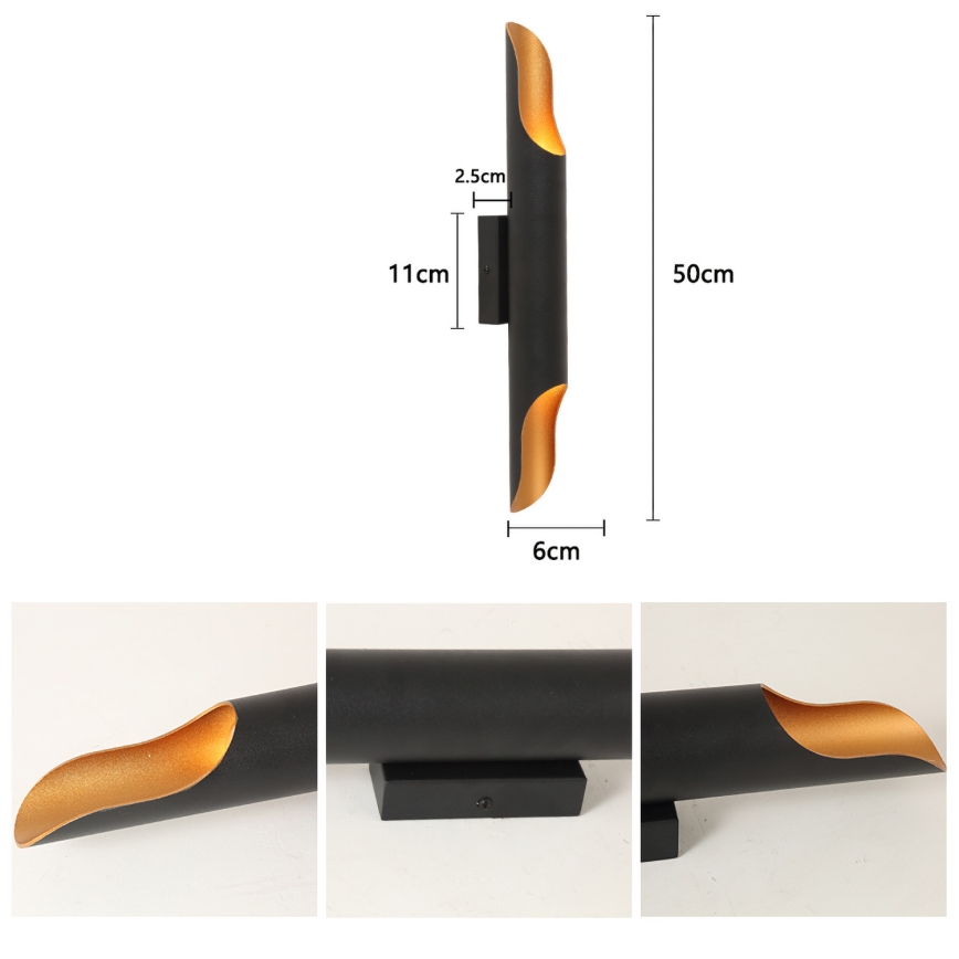 Brilagi - Zidna svjetiljka KALMAR 2xE27/40W/230V crna/brončana