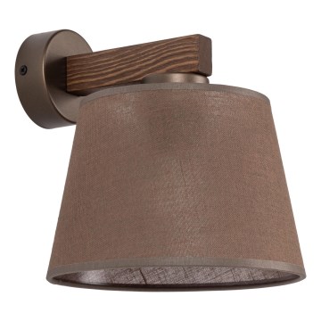 Brilagi - Zidna svjetiljka LATTE 1xE27/15W/230V borovina/smeđa