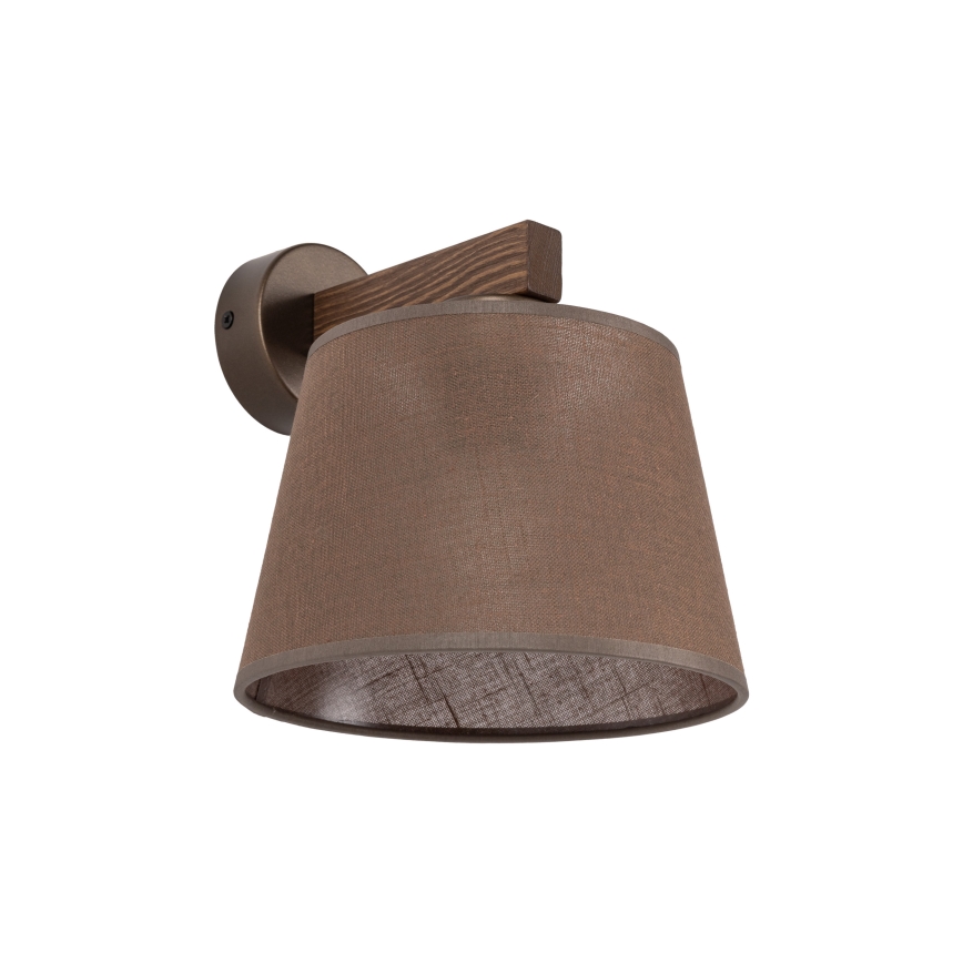 Brilagi - Zidna svjetiljka LATTE 1xE27/15W/230V borovina/smeđa