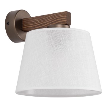 Brilagi - Zidna svjetiljka LATTE 1xE27/60W/230V borovina/bijela