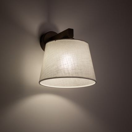 Brilagi - Zidna svjetiljka LATTE 1xE27/60W/230V borovina/bijela