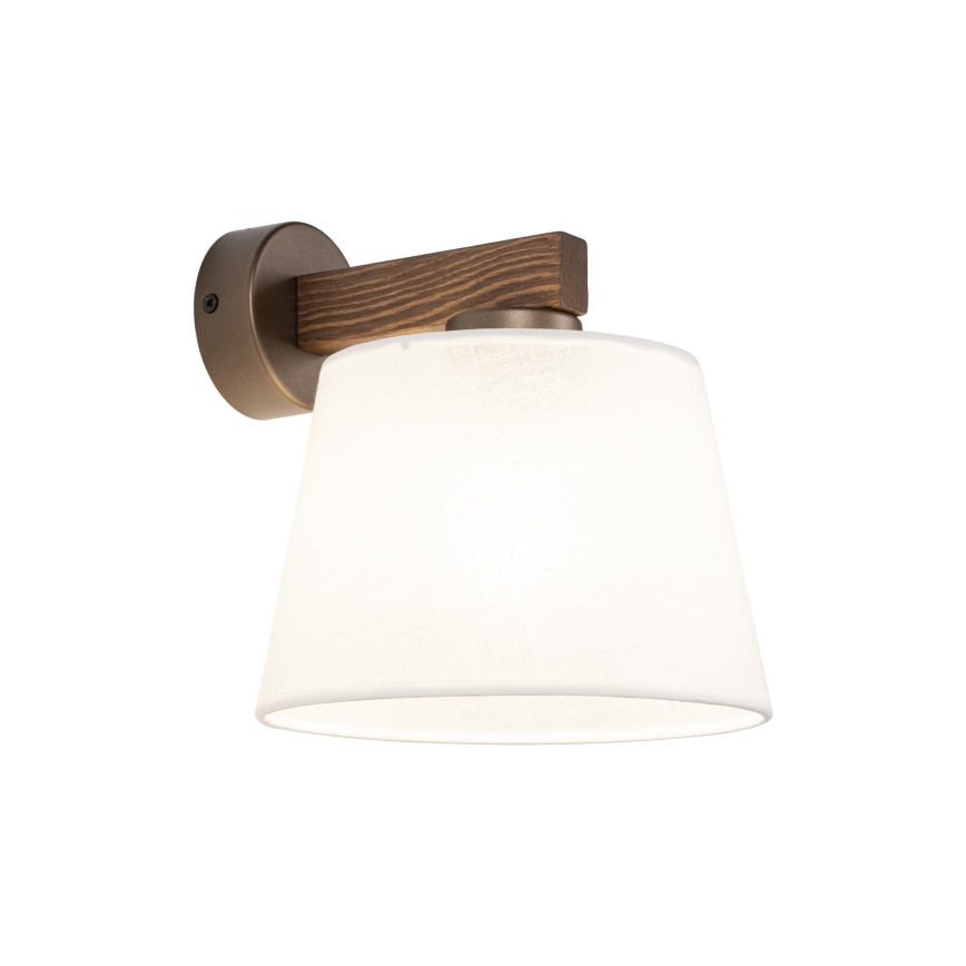Brilagi - Zidna svjetiljka LATTE 1xE27/60W/230V borovina/bijela