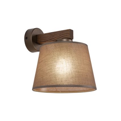 Brilagi - Zidna svjetiljka LATTE 1xE27/60W/230V borovina/smeđa