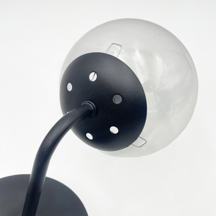 Brilagi - Zidna svjetiljka MALIVA 1xE14/15W/230V crna/prozirna