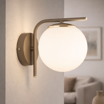 Brilagi - Zidna svjetiljka MILO ECRU 1xE27/60W/230V bež/zlatna