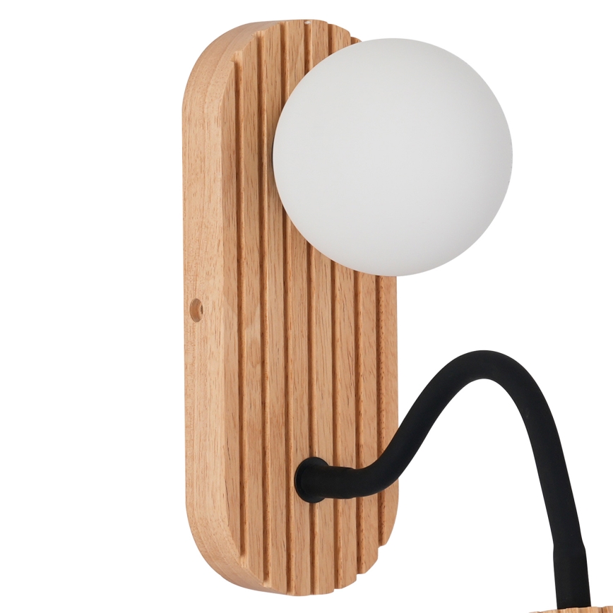 Brilagi - Zidna svjetiljka MODERN WOOD 1xG9/5W/230V + 1xGU10/8W kaučukovac