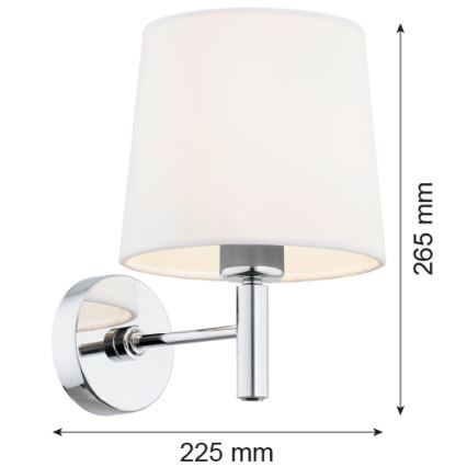 Brilagi - Zidna svjetiljka MONTE 1xE27/15W/230V kremasta/sjajni krom