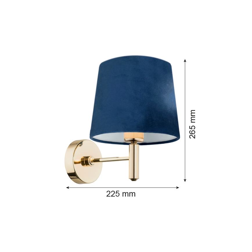 Brilagi - Zidna svjetiljka MONTE 1xE27/15W/230V plava/zlatna