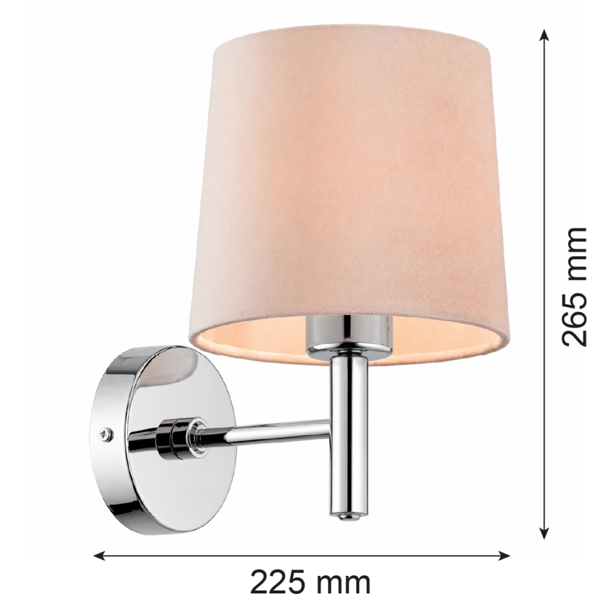 Brilagi - Zidna svjetiljka MONTE 1xE27/60W/230V bežna/sjajni krom