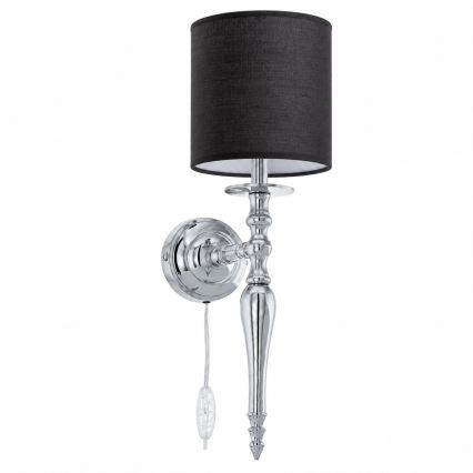 BRILAGI - Zidna svjetiljka NUBILA 1xE27/60W/230V sjajni krom/crna