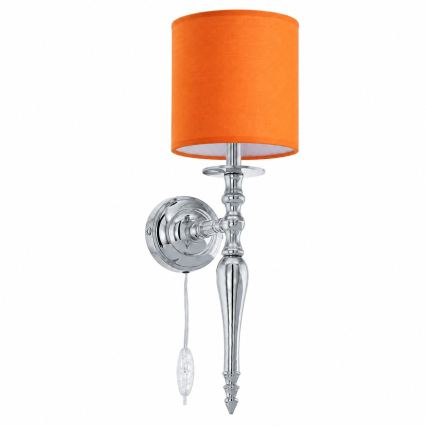 BRILAGI - Zidna svjetiljka NUBILA 1xE27/60W/230V sjajni krom/narančasta
