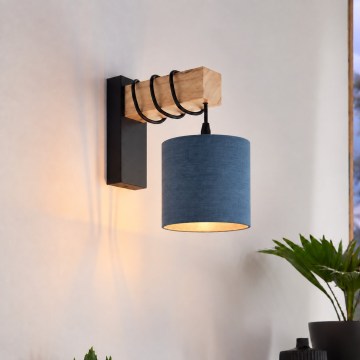 BRILAGI - Zidna svjetiljka NUBILA 1xE27/60W/230V smeđa/crna/tamnoplava