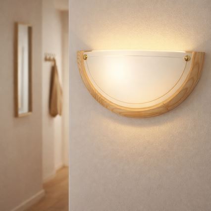 Brilagi - Zidna svjetiljka ORBIS 1xE27/60W/230V 30 cm borovica