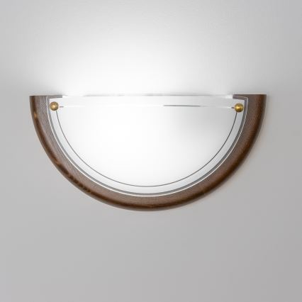 Brilagi - Zidna svjetiljka ORBIS 1xE27/60W/230V 30 cm borovina/hrast
