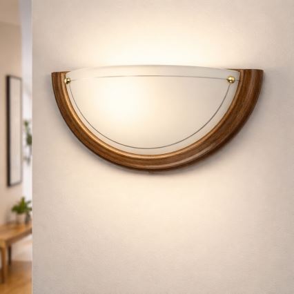 Brilagi - Zidna svjetiljka ORBIS 1xE27/60W/230V 30 cm borovina