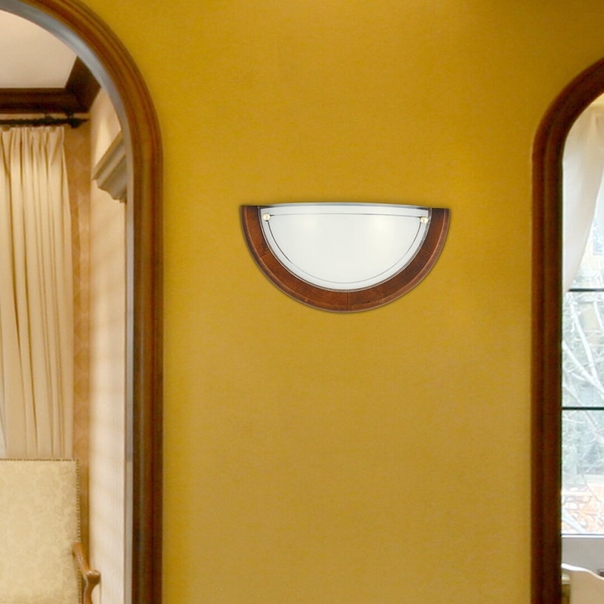 Brilagi - Zidna svjetiljka ORBIS 1xE27/60W/230V 30 cm borovina