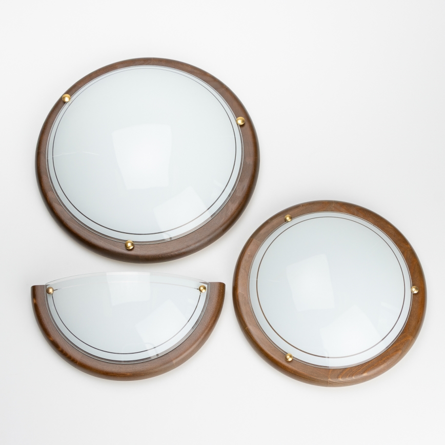 Brilagi - Zidna svjetiljka ORBIS 1xE27/60W/230V 30 cm borovina