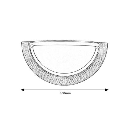 Brilagi - Zidna svjetiljka ORBIS 1xE27/60W/230V 30 cm borovina