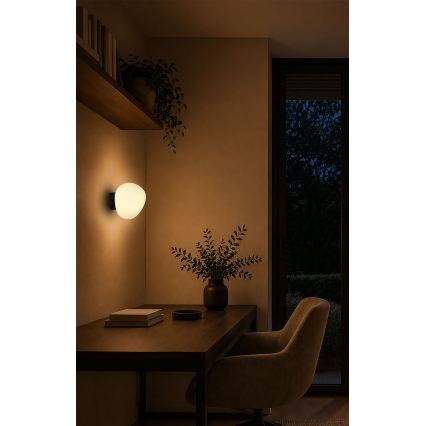 BRILAGI - Zidna svjetiljka PEBBLES 1xE27/40W/230V Ø 20 cm crna