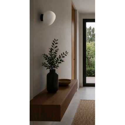 BRILAGI - Zidna svjetiljka PEBBLES 1xE27/40W/230V Ø 20 cm crna