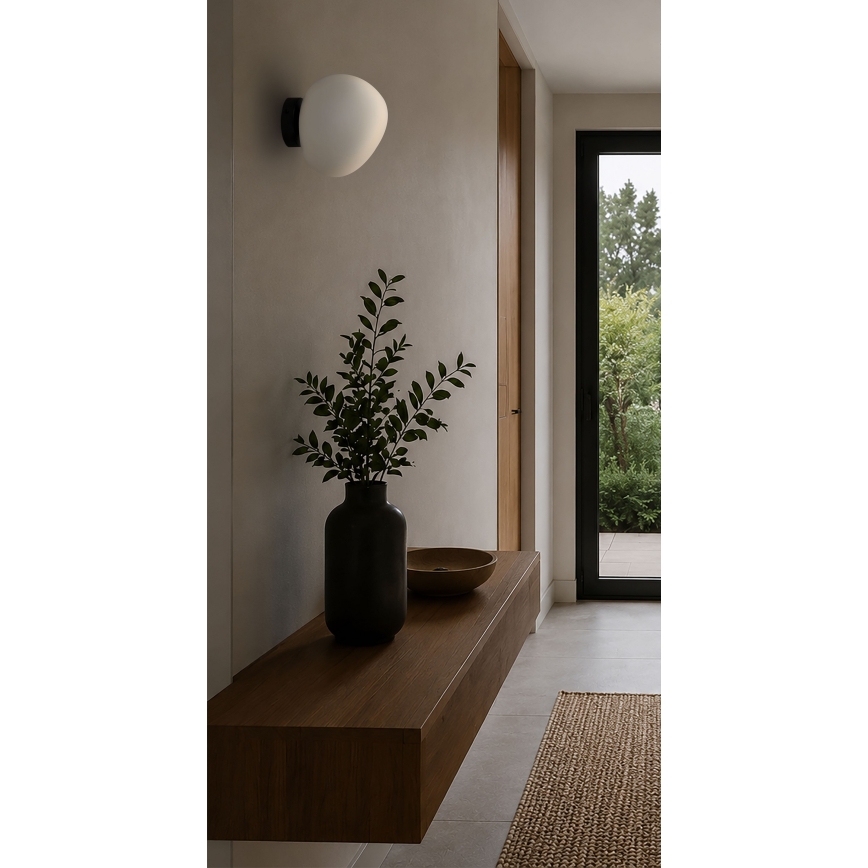 BRILAGI - Zidna svjetiljka PEBBLES 1xE27/40W/230V Ø 20 cm crna