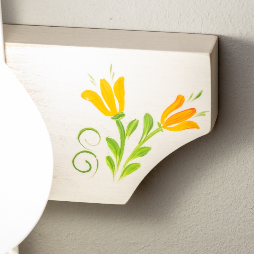 Brilagi - Zidna svjetiljka QUEEN 1xE14/40W/230V bukva/krem