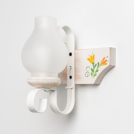 Brilagi - Zidna svjetiljka QUEEN 1xE14/40W/230V bukva/krem