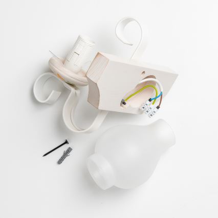 Brilagi - Zidna svjetiljka QUEEN 1xE14/40W/230V bukva/krem